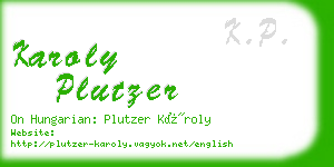 karoly plutzer business card